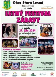 letny festival zabavy Stará Lesná